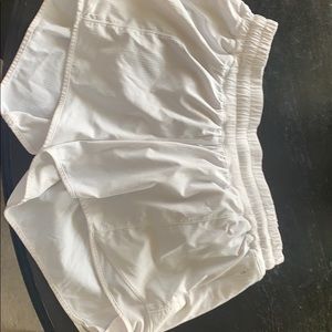 White lululemon Hotty hot shorts